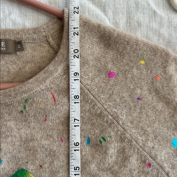 Brodie 100% Cashmere Rainbow Paint Sweater Sz Medium - Picture 8 of 9